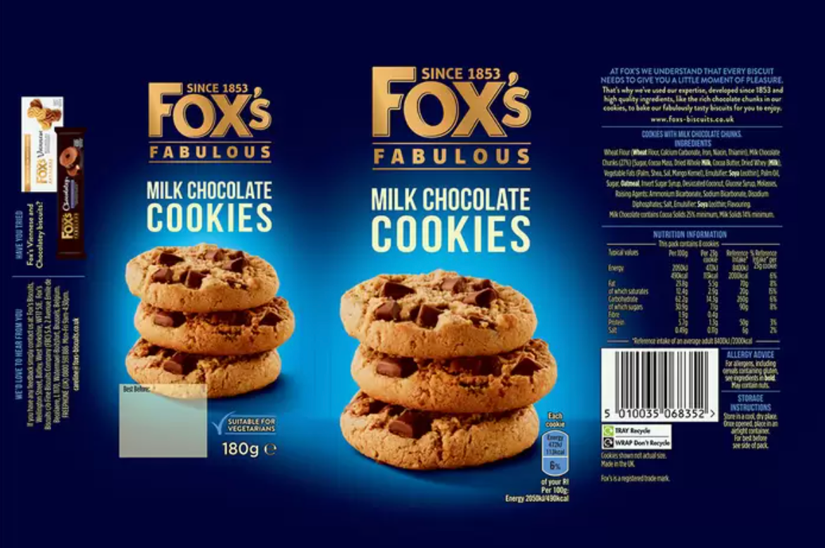Fox's Fabulous Cookies Assortment, 8 x 180g - Bulkbuydirect