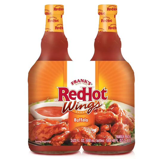 Frank's RedHot Wings Buffalo Sauce, 2 x 680ml - Bulkbuydirect