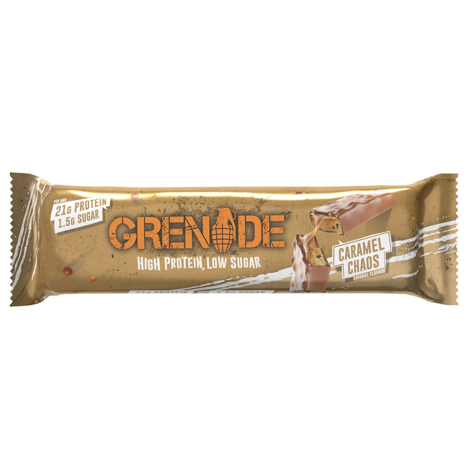 Grenade Caramel Chaos Caramel 12 x 60g - Bulkbuydirect