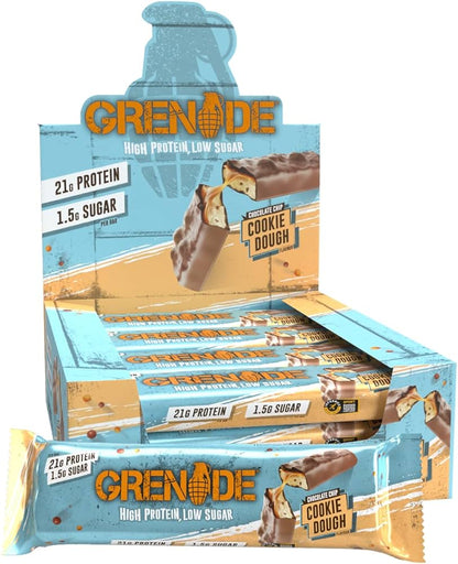 Grenade Chocolate Chip Cookie Dough Flavour 12 x 60g - Bulkbuydirect