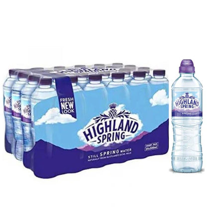 Highland Spring Still Water with Sports Cap 500ml (24 Pack)