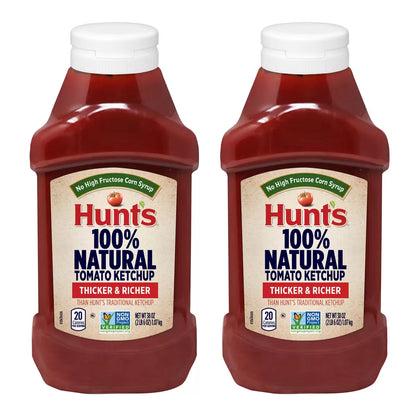 Hunt's 100% Natural Tomato Ketchup, 2 x 1.08kg - Bulkbuydirect