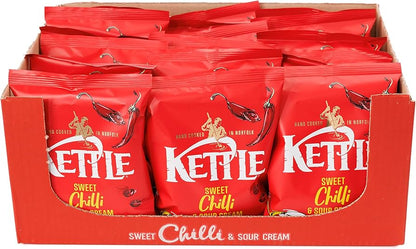 KETTLE® Chips Sweet Chilli & Sour Cream Crisps 40g, Pack of 18 - Bulkbuydirect