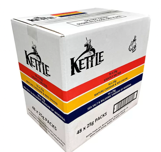 Kettle Hand Cooked Potato Chips Take Home Variety Box 48x25g - Bulkbuydirect