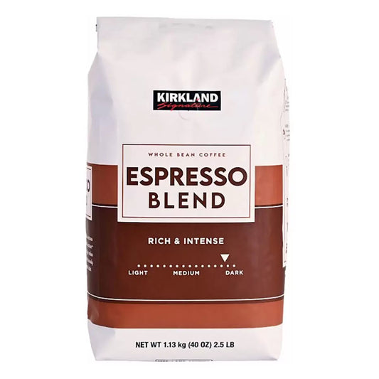 Kirkland Signature Whole Bean Coffee Espresso Blend, 1.13kg - Bulkbuydirect