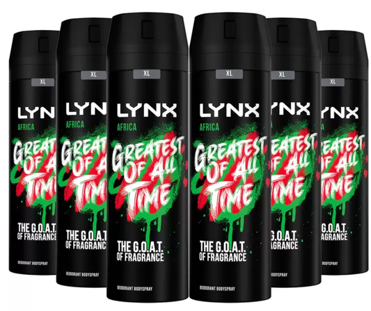 Lynx Body Spray Africa, 6 x 200ml - Bulkbuydirect