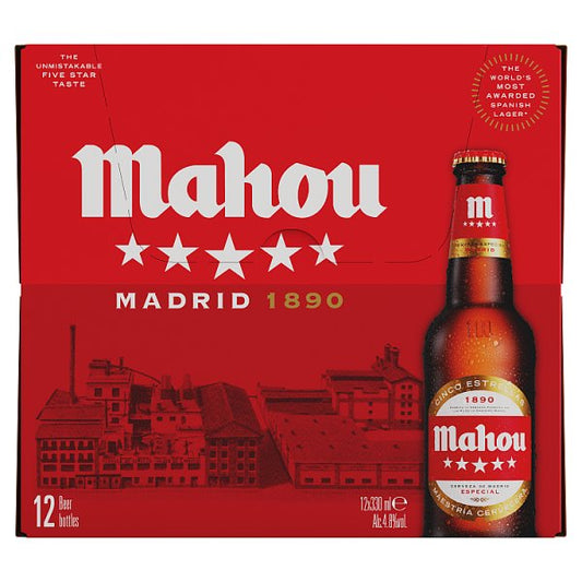 Mahou Madrid's Favourite Beer 12 x 330ml (Pack of 1) - Bulkbuydirect