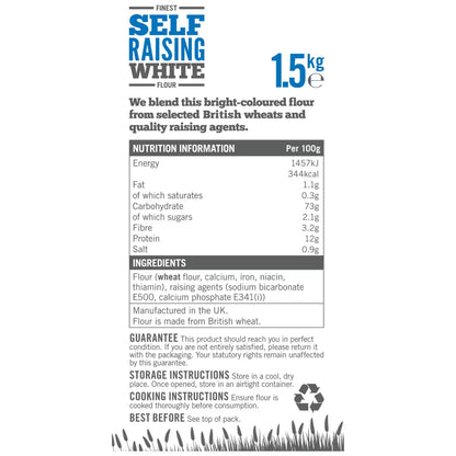 Marriage's Finest Self Raising White Flour, 5 x 1.5kg - Bulkbuydirect