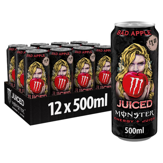 Monster Bad Apple Juiced PMP £1.75, 12 x 500ml - Bulkbuydirect