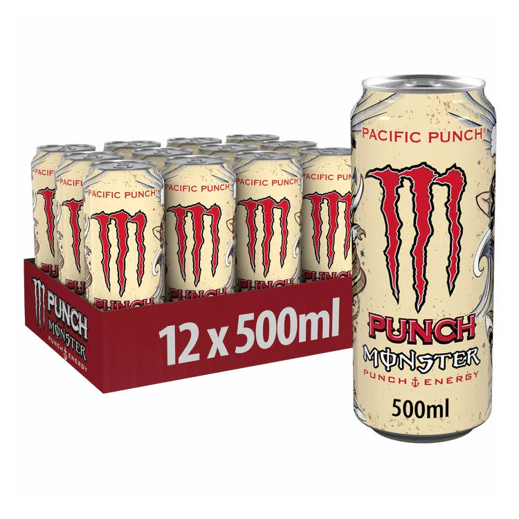 Monster Energy Drink Pacific Punch 12 x 500ml PM1.75 - Bulkbuydirect