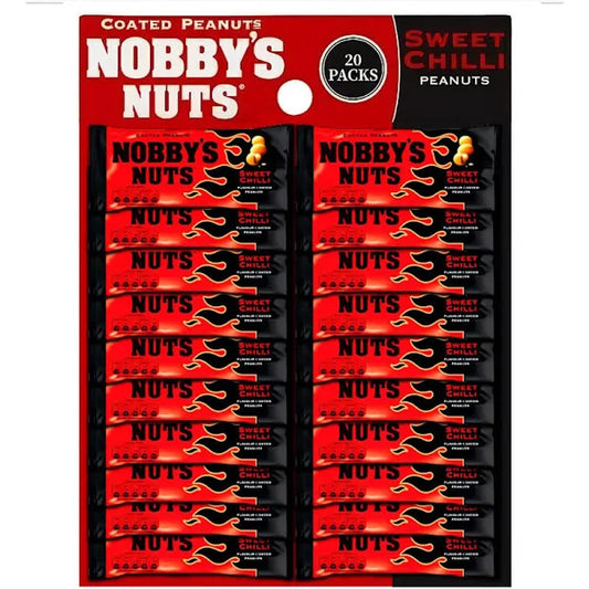 Nobby's Nuts Sweet Chilli Flavour Coated Peanuts 40g (Pubcard) - Bulkbuydirect