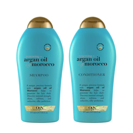 OGX Argan Oil of Morocco Shampoo & Conditioner, 2 x 577ml - Bulkbuydirect