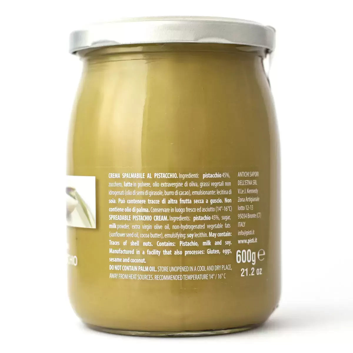 Pisti Sicilian Pistachio Cream Spread, 600g - Bulkbuydirect