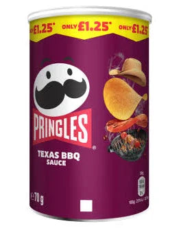 Pringles Texas BBQ Sauce 70g, PM £1.25, Pack of 12 - Bulkbuydirect