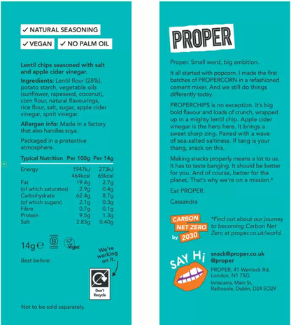 Proper Chips BBQ and Salt & Vinegar Mixed Case - 32 x 14g: Double Flavor Delight in Every Bite - Bulkbuydirect