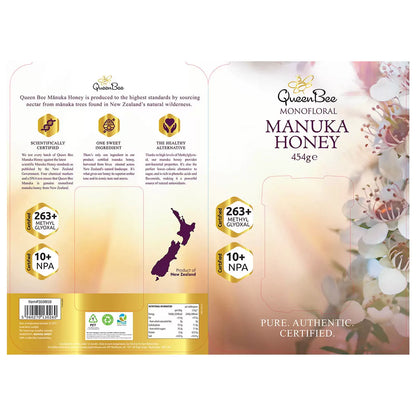 Queen Bee Manuka Honey MGO 263+, 454g - Bulkbuydirect
