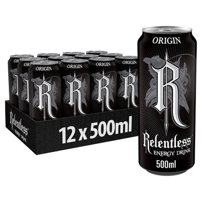 Relentless Origin Energy Drink 12 x 500ml, PMP £1 - Bulkbuydirect
