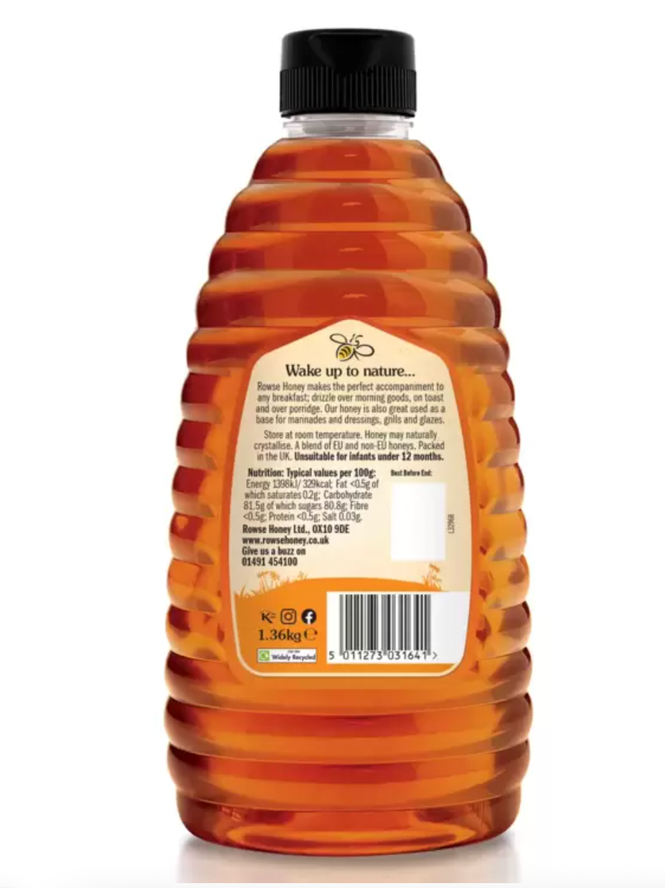 Rowse Clear Squeezy Honey, 1.36kg: Pure and Convenient Sweetness - Bulkbuydirect