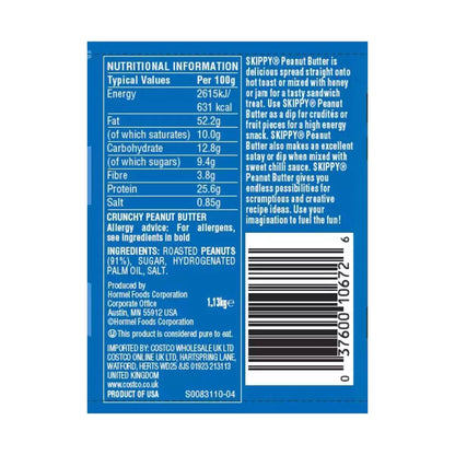 Skippy Extra Crunchy Super Crunch Peanut Butter, 1.13kg - Bulkbuydirect