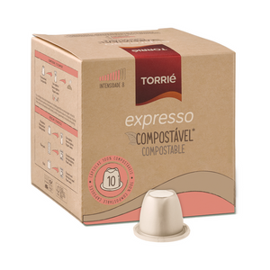 Expresso Compostable Coffee Capsules - Espresso Nespresso Compatible 10 Capsules (Pack of 1)