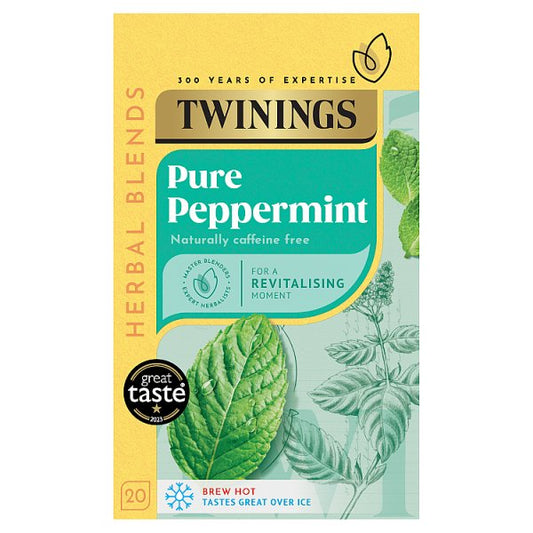 Twinings Pure Peppermint 20 Tea Bags 40g (Pack of 4) - Bulkbuydirect