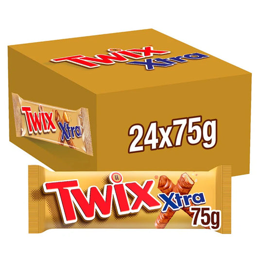 Twix Xtra Chocolate Biscuit, 24 x 75g - Bulkbuydirect