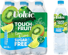 Volvic Touch of Fruit Kiwi & Lime Sugar Free 1.5L (6 Pack)