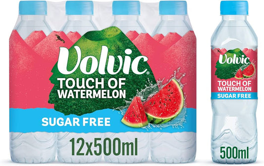 Volvic Touch of Fruit Watermelon Sugar Free 500ml  (12 Pack) - Bulkbuydirect