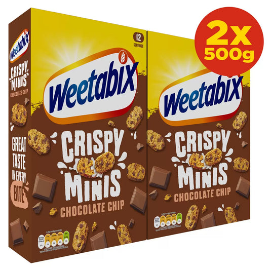 Weetabix Minis Chocolate Chip, 2 x 500g - Bulkbuydirect