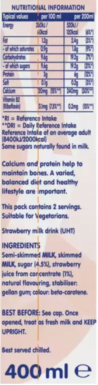 Yazoo Strawberry Milkshake, 10 x 400ml: Savour the Sweetness of Real Strawberries - Bulkbuydirect