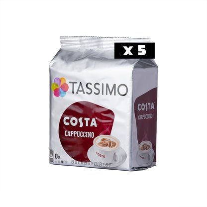 Costa Tassimo Cappuccino Coffee Pods - 40 Servings: Indulge in Barista-Quality Comfort at Home - Bulkbuydirect