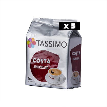 Costa Tassimo Americano Coffee Pods - 80 Servings: Elevate Your Coffee Experience with Costa's Classic Brew