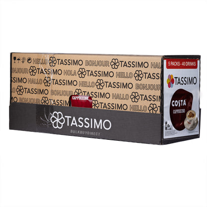 Costa Tassimo Cappuccino Coffee Pods - 40 Servings: Indulge in Barista-Quality Comfort at Home