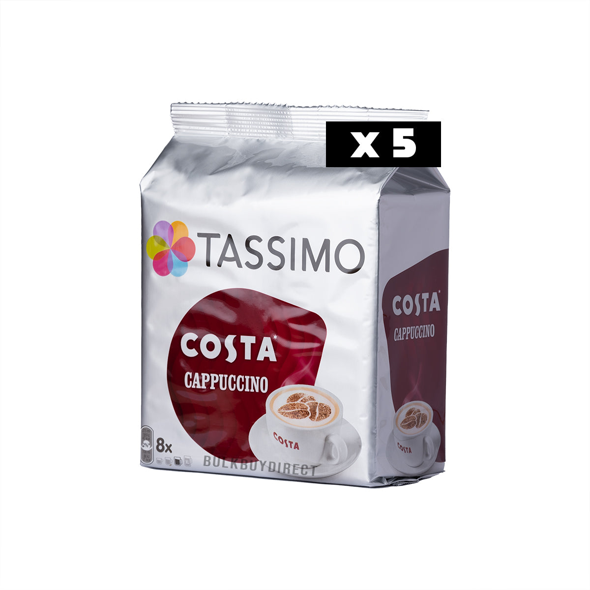Tassimo Costa Cappuccino Coffee Pods 2 Packs 16 Large Cup Size T