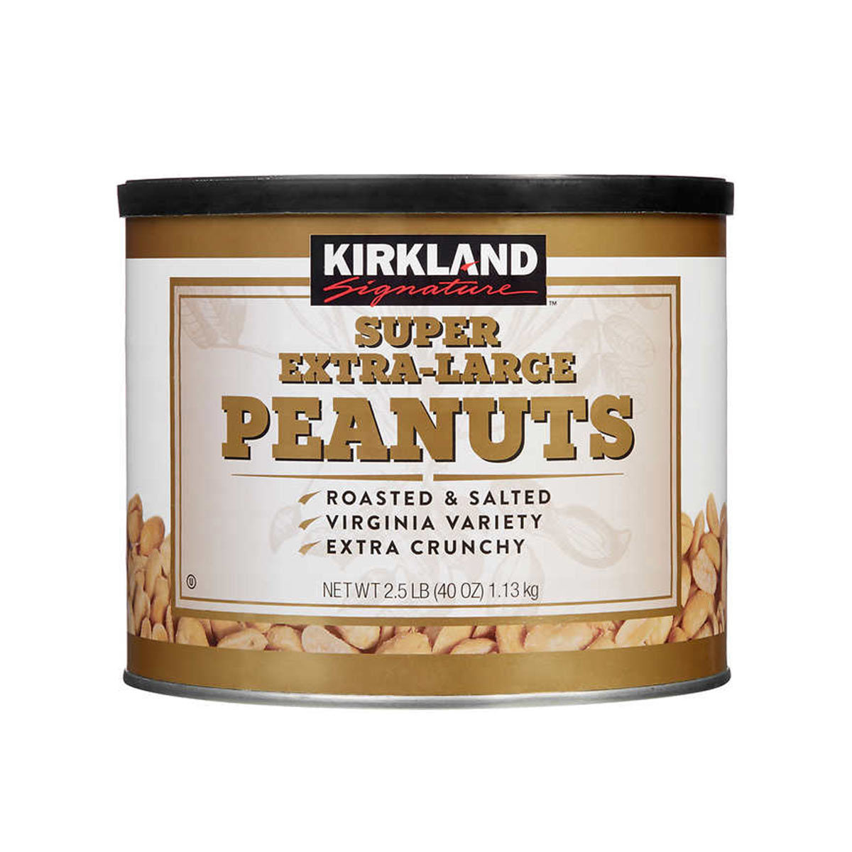 Kirkland Signature Super Extra-Large Roasted & Salted Peanuts 1.13kg - Bulkbuydirect